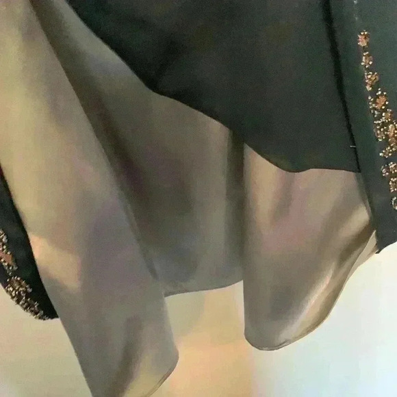 Adrianna Papell Cocktail dress w crinoline, beading, gorgeous pleating Size 6 - Picture 5 of 17